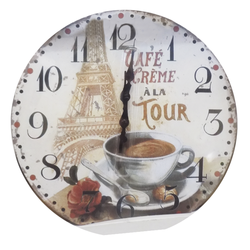 Reloj de pared vintage Café París